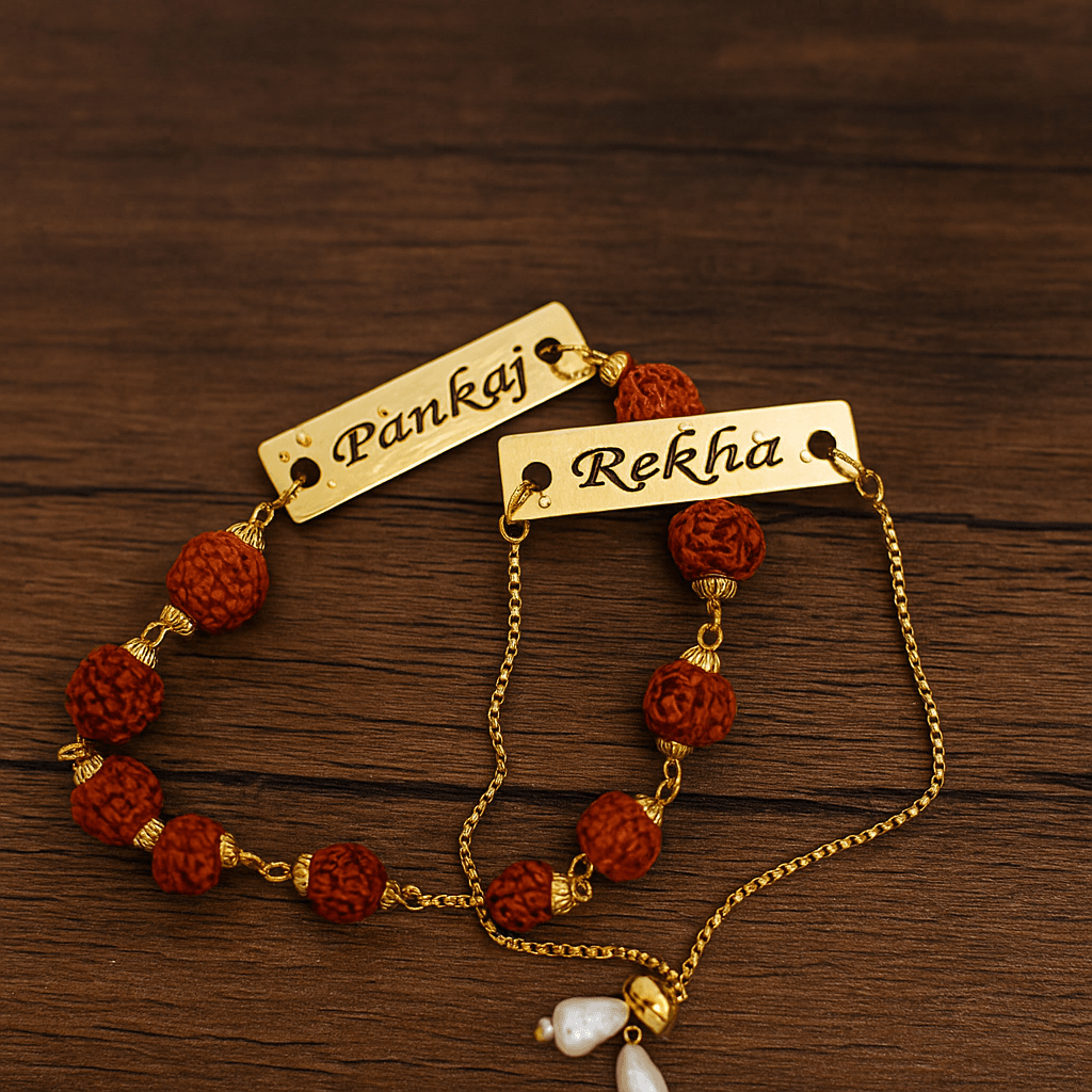 Bhaiya Bhabhi Rakhi gift ideas and personalized couple Rakhi set