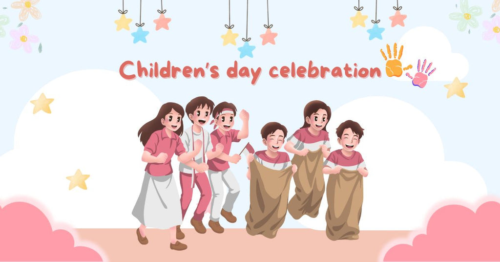 Children celebrating Children’s Day at home with decorations, crafts, and gifts from India Gift Store