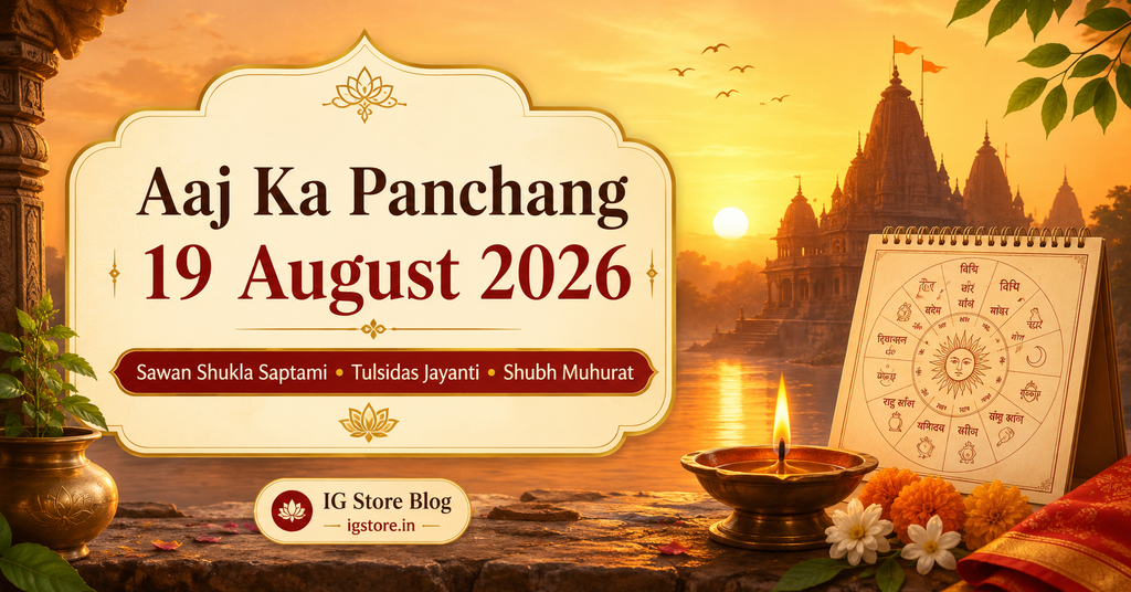 Aaj Ka Panchang 19 August 2026 Sawan Shukla Saptami Tulsidas Jayanti shubh muhurat and Rahu Kaal