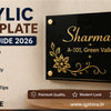Acrylic Name Plate Buying Guide 2026 with types, sizes, material quality, designs and price tips