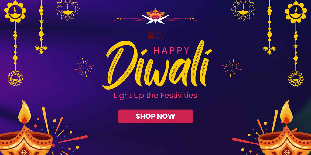 Diwali neon lights with Shubh Deepawali and diya designs