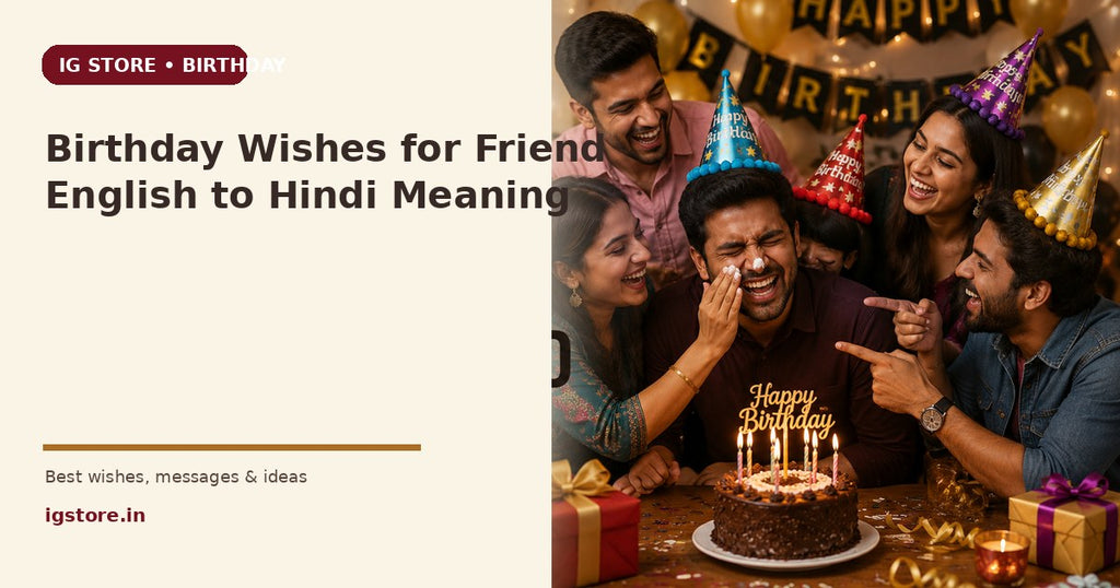 Birthday Wishes for Friend English to Hindi Meaning featured cover