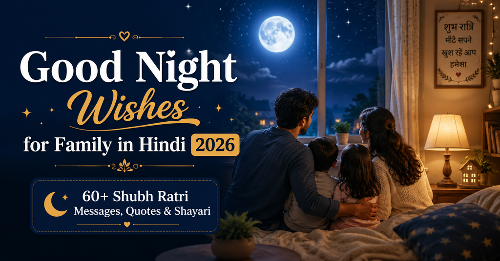 Good Night Wishes for Family in Hindi 2026 Shubh Ratri messages quotes and Shayari