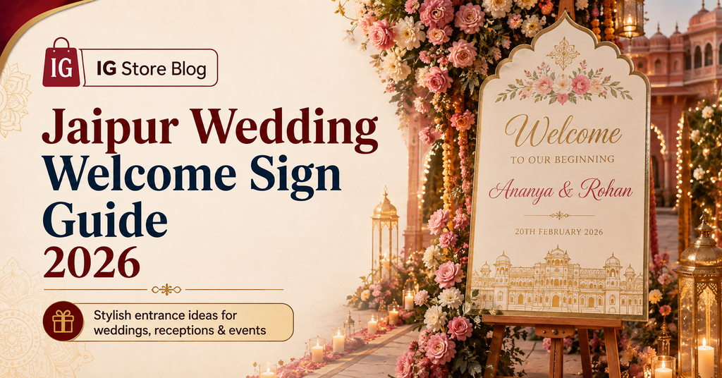 Jaipur Wedding Welcome Sign Guide 2026 - IG Store Blog