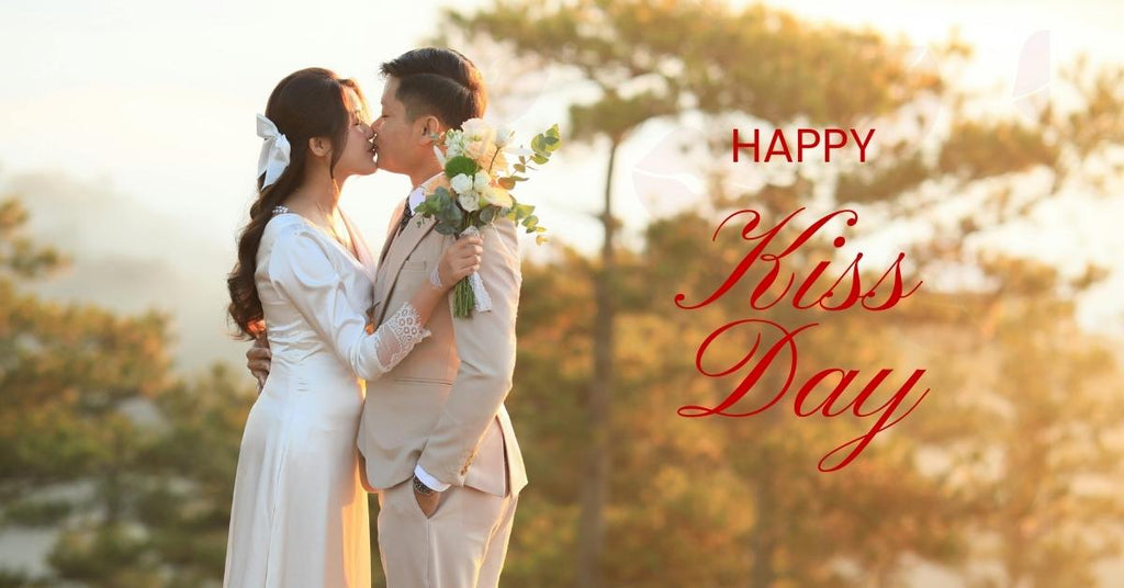 Kiss Day wishes in Hindi 2026 with romantic love theme