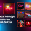Neon light decoration ideas for home and festivals