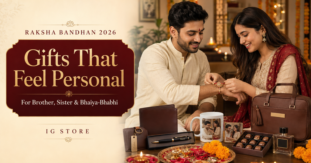 Raksha Bandhan 2026 gifts that feel personal for brother, sister and Bhaiya Bhabhi by IG Store