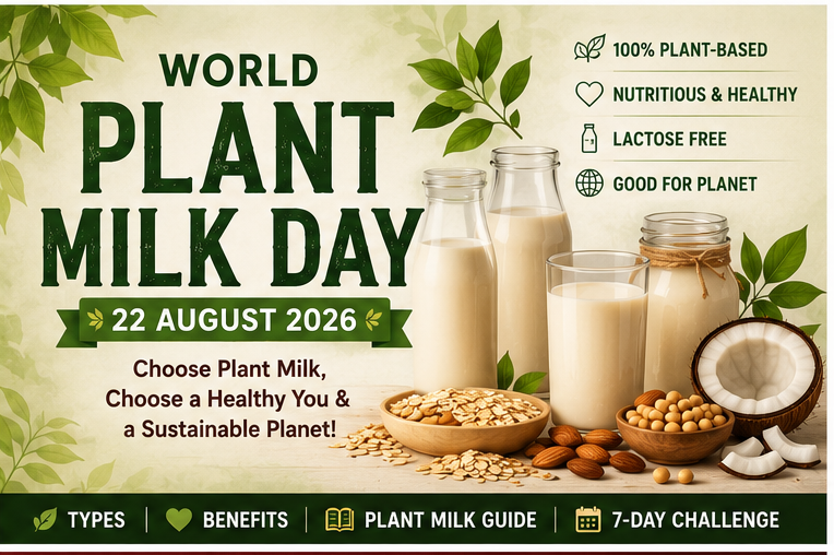 World Plant Milk Day 2026 22 August meaning types benefits and 7-day challenge