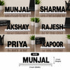 3D desk name plate size guide 8 inch width and 2 inch height