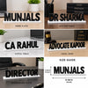 3D printed desk name plate examples for office doctor CA advocate and director tables