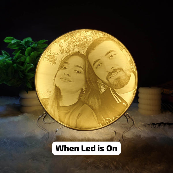 Customized 3D Photo Lamp – Personalized LED Lithophane Night Light Gift for Couples, Anniversary, Birthday - IG Store
