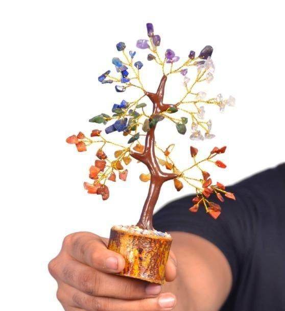 Chakra Natural Gemstone Crystal Tree – Spiritual Energy & Healing Decor - IG Store