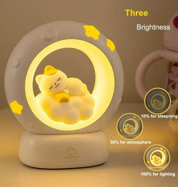 Sleeping Cat LED Night Light Lamp – Soft Glow with Touch Control for Kids & Cozy Decor - IG Store