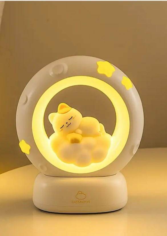 Sleeping Cat LED Night Light Lamp – Soft Glow with Touch Control for Kids & Cozy Decor - IG Store