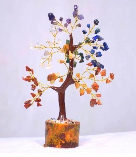 Chakra Natural Gemstone Crystal Tree – Spiritual Energy & Healing Decor - IG Store