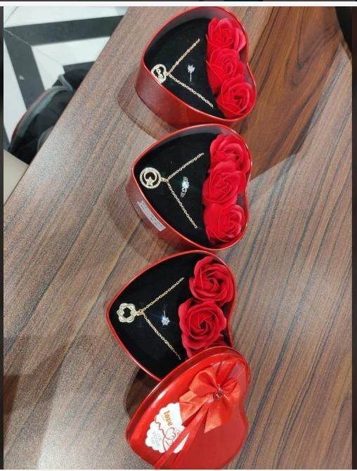 Sparkling Love Adornments – Jewelry & Artificial Flowers in Heart Box | Valentine’s Gift by Floweraura - IG Store
