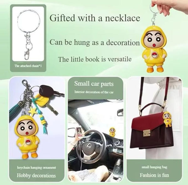 Shinchan keychain used as car and bag decoration