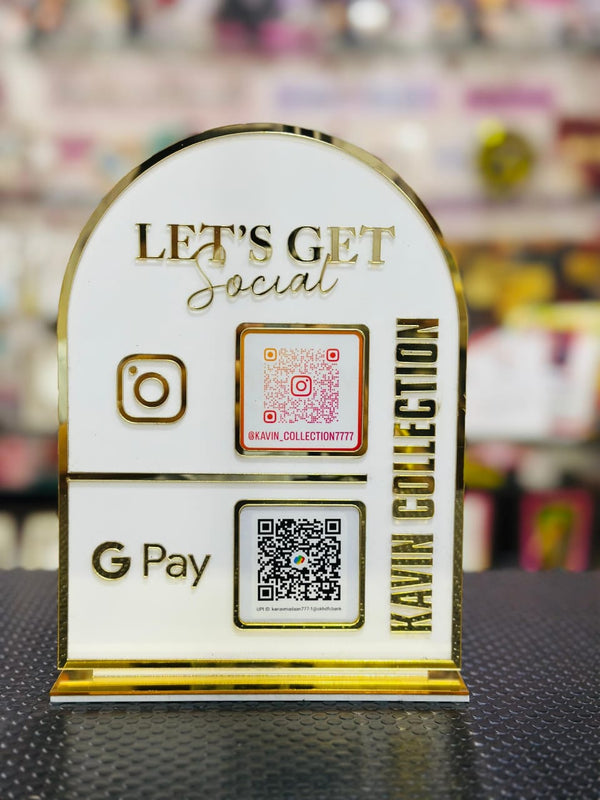 Personalized Social Media & QR Payment Standee
