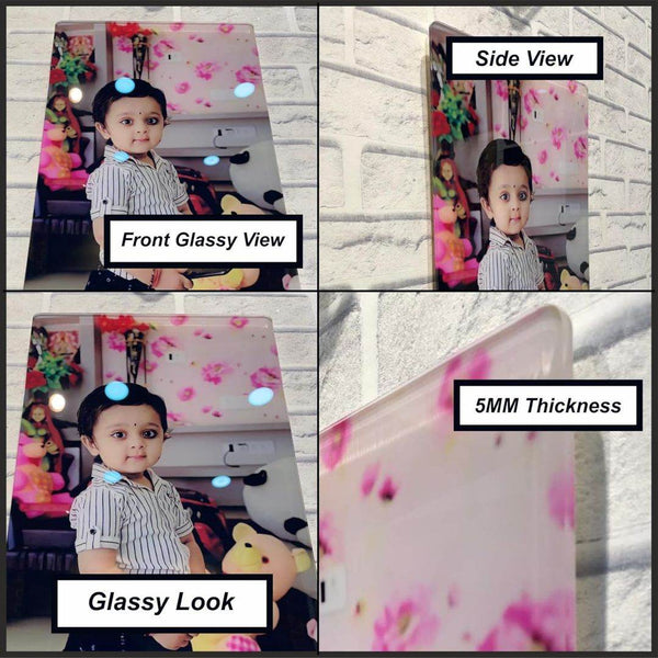 Acrylic Wall Mount Frameless Photo Frame – 8"x12" Clear Poster Frame for Anniversary, Birthday & Special Moments