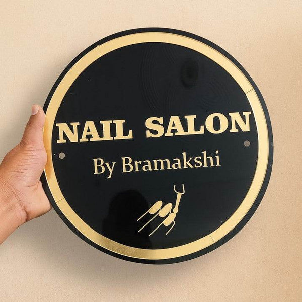 Custom Acrylic Round Name Plate & Business Sign Board - IG Store