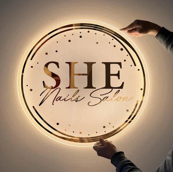 Custom Acrylic Round Name Plate & Business Sign Board - IG Store