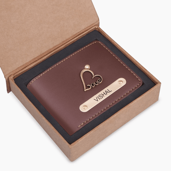 Personalized Men's Wallet – Custom Name & Charm Leather Wallet | Gift Box Included - IG Store