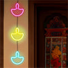 Diya Neon LED Wall Hanging Light for Diwali Decoration - IG Store