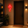 Ganesha red neon wall sign for home entrance and temple decor 14 x 9 inch