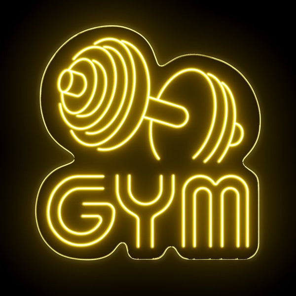 Gym Neon Sign Dumbbell - Custom Gym & Fitness Neon Lights