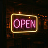 Neon "OPEN" Sign Board – 12x6 Inch LED Light for Bar, Hotel, Shop, Cafe & Restaurant