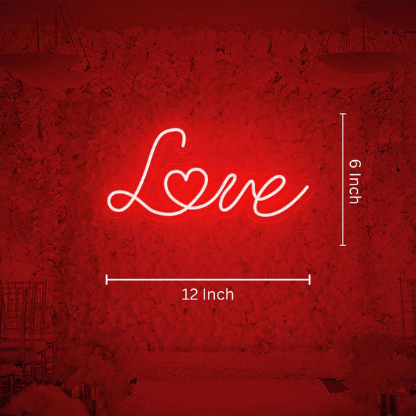 Love Neon Signs with red, pink, blue, green, yellow, and purple