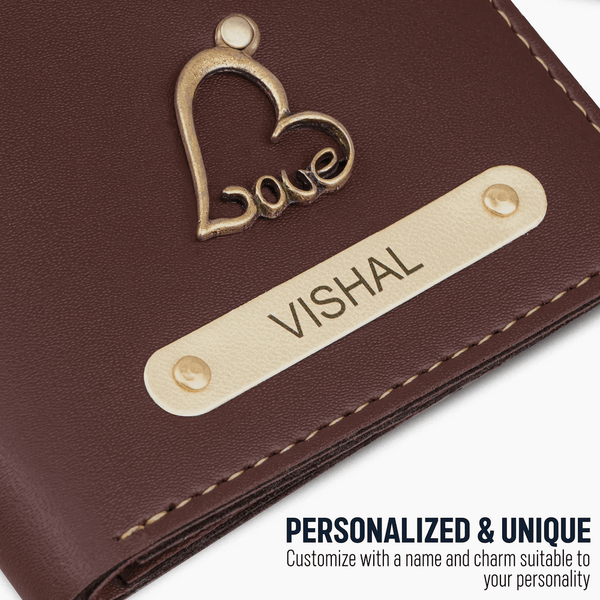 Personalized Men's Wallet – Custom Name & Charm Leather Wallet | Gift Box Included - IG Store