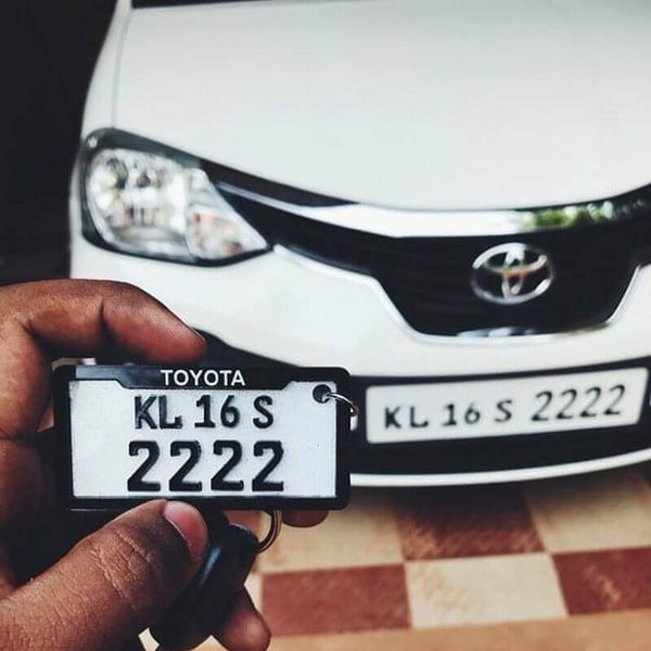 Customized Bike number plate Keychains for Bike Riders | Personalized Name Keyring - IG Store