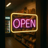 Neon "OPEN" Sign Board – 12x6 Inch LED Light for Bar, Hotel, Shop, Cafe & Restaurant