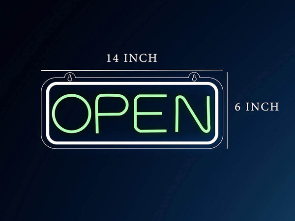 Neon "OPEN" Sign Board – 12x6 Inch LED Light for Bar, Hotel, Shop, Cafe & Restaurant