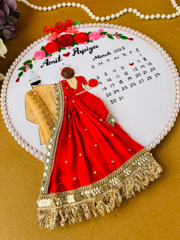 Custom Embroidery Hoop for Wedding, Anniversary & Birthday | Personalized Handmade Hoop Wall Decor