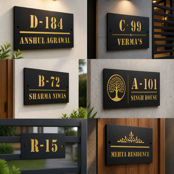 Premium Acrylic Name Plate for Home | Indoor & Outdoor