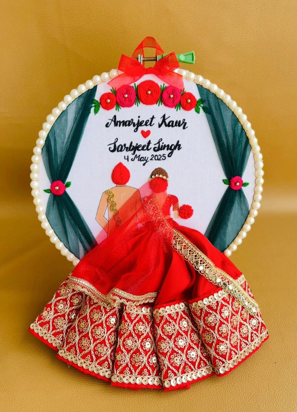 Custom Embroidery Hoop for Wedding, Anniversary & Birthday | Personalized Handmade Hoop Wall Decor