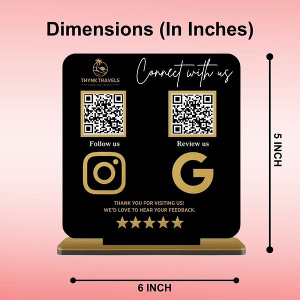 QR Code Stand – Double QR Display Standee for Business