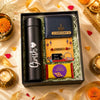Rakhi Combo 06 Raksha Bandhan gift set for brother with personalized bottle, wallet, Rakhi, keychain and chocolate