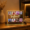 Personalized Sister photo collage acrylic LED table top lamp with warm glow