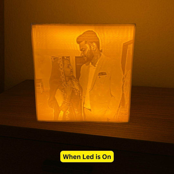 3D Photo Lamp Gift – Personalized LED Photo Frame with Yellow/White Light - IG Store