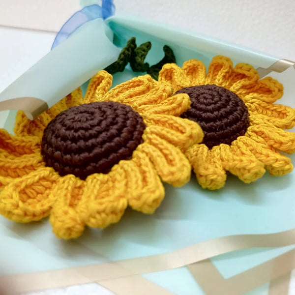 Close up sunflower bouquet showing detailed petals and elegant design