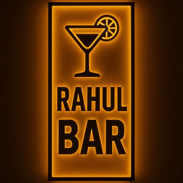3D Custom Backlit Sign Board for Shop, Café, Bar & Salon – Acrylic LED Glow Name Board - IG Store