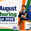 15 August Anchoring Script 2026 Hindi English school assembly flag hoisting closing
