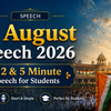 15 August Speech 2026 1 2 and 5 minute speech for students banner