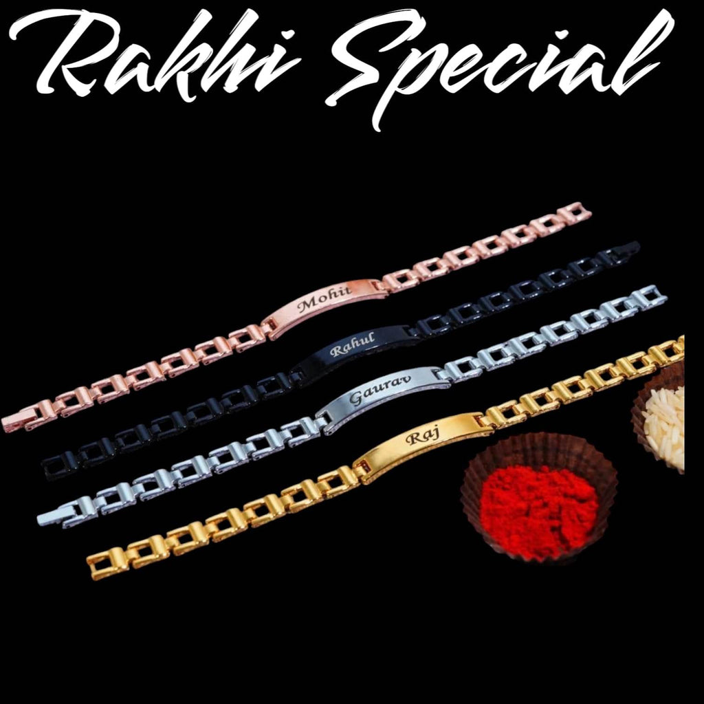 Unique Rakhi gifts for brother in India - personalized bracelet Rakhi