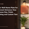 Acrylic Wall Name Plate for Apartment Entrance: How to Choose Size, Finish, Mounting and Custom Text - IG Store