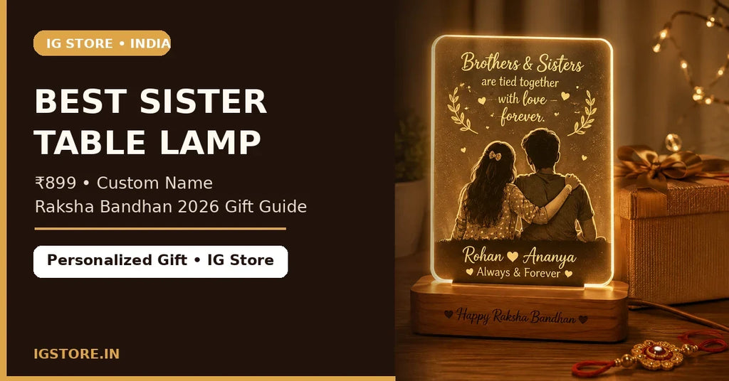 Best Sister LED Table Top Lamp Raksha Bandhan 2026 custom name 899