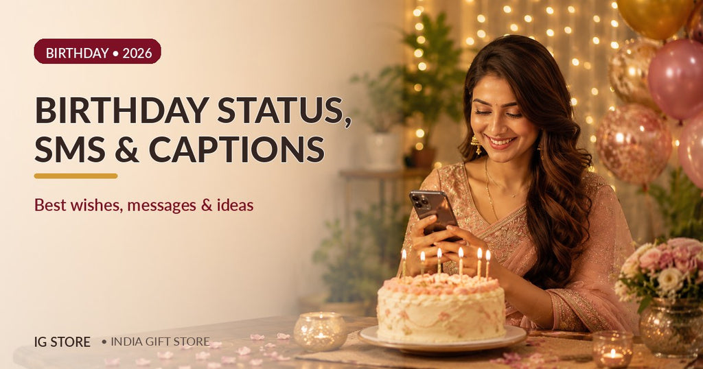 Birthday status and captions cover